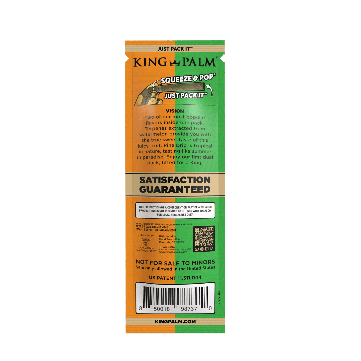 KING PALM Dual Pack Pineapple/Watermelon King Size - 2pk