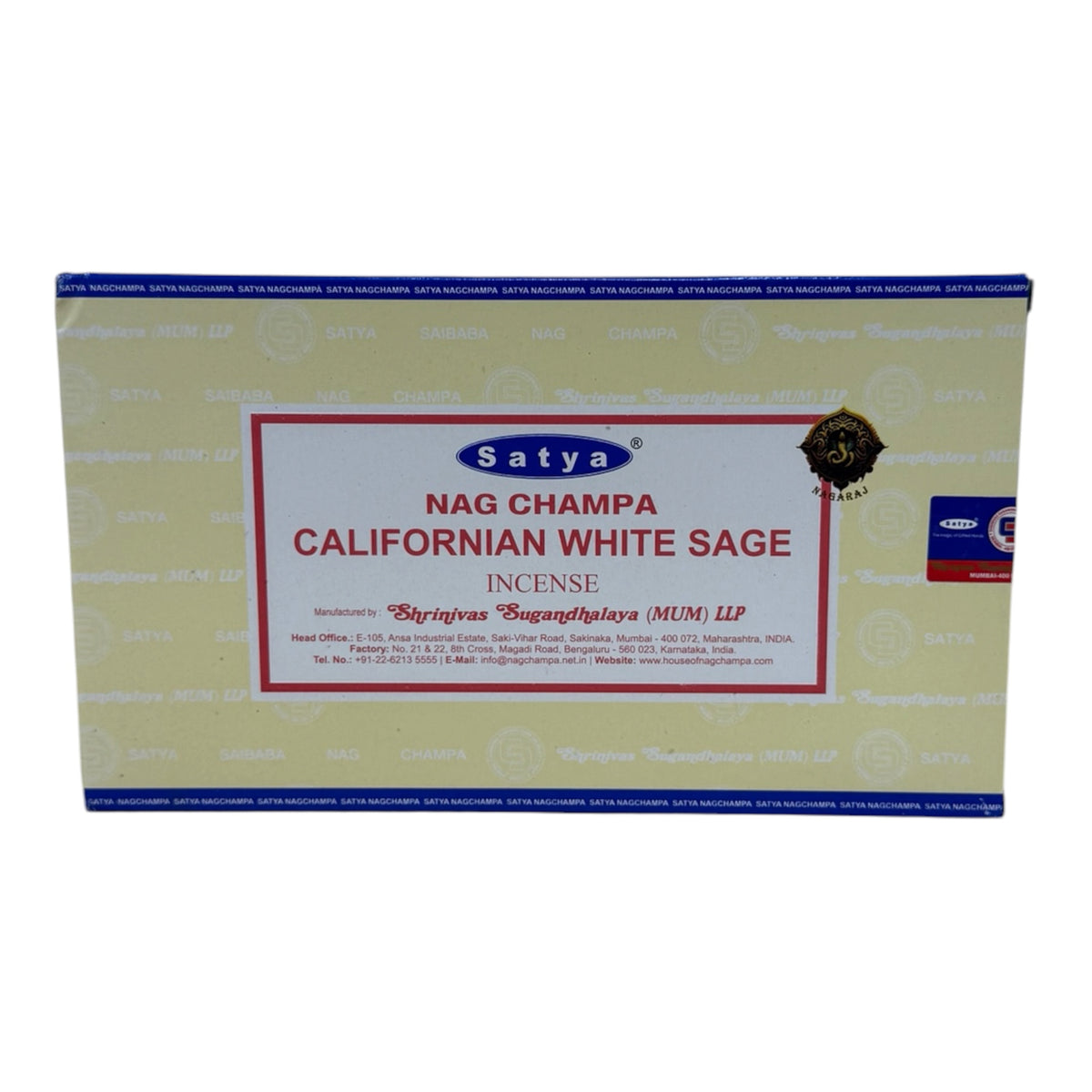 Satya Californian white sage (12pk) incense