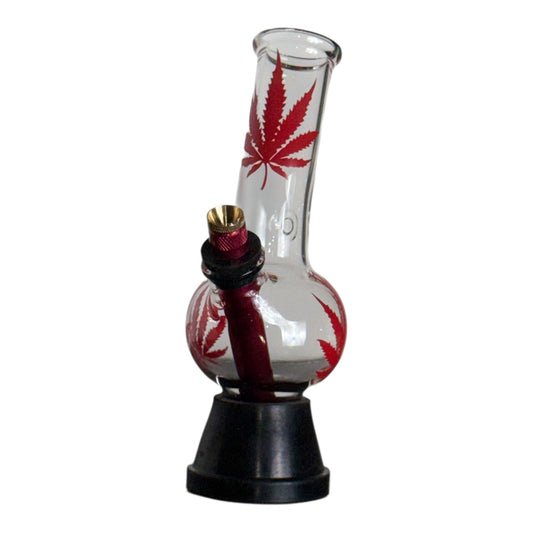 Mini Suction Base Glass Bong - 18cm