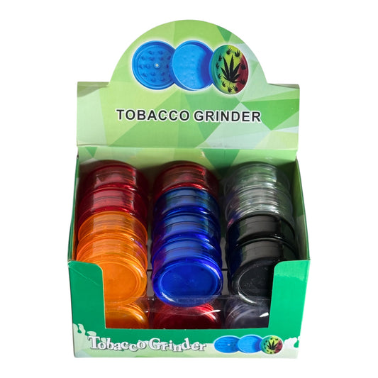 Yellow 3-Piece Plastic - Grinder  X 24pk