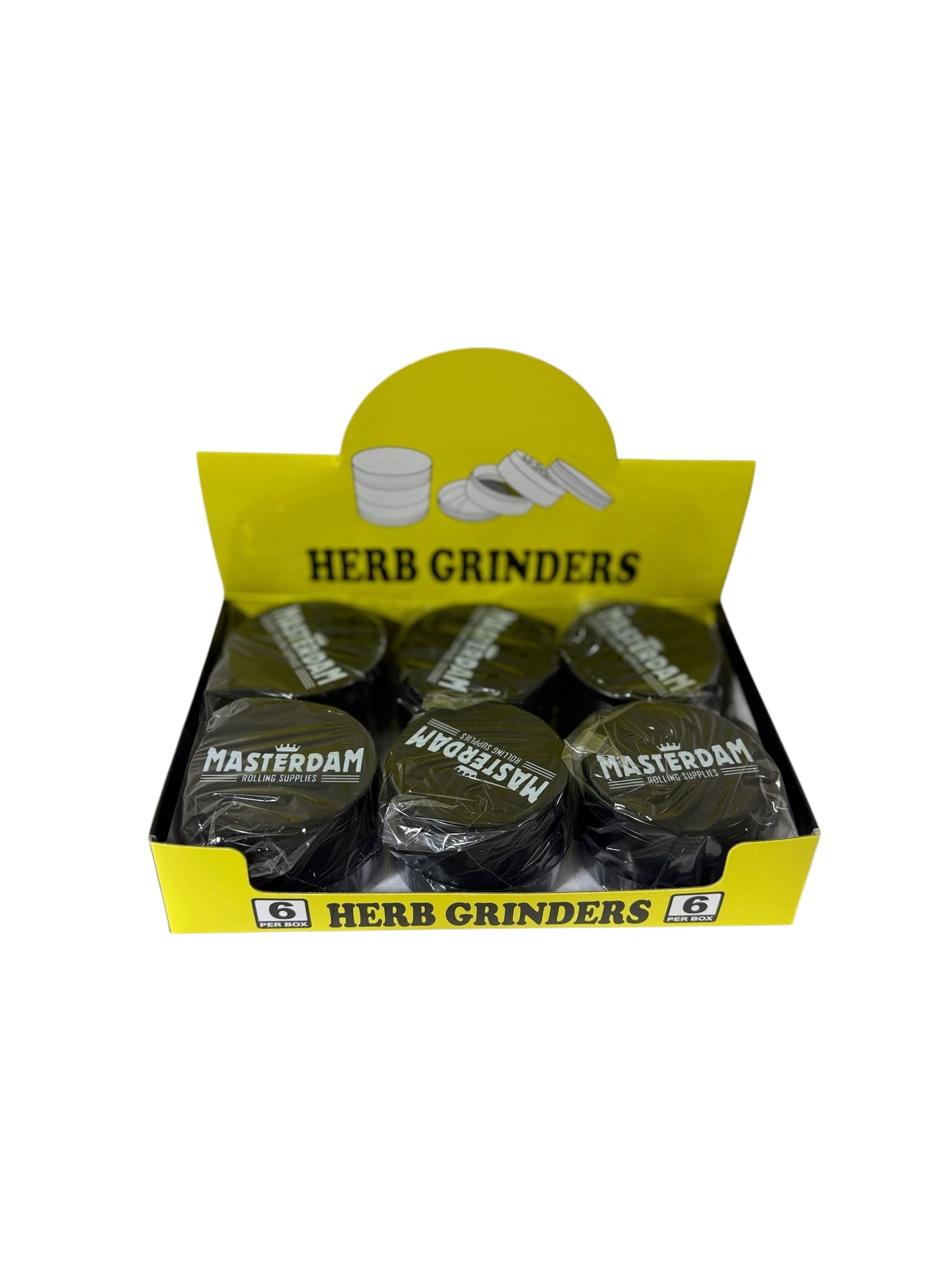 Masterdam 63mm 4parts zinc alloy grinder (6pk)