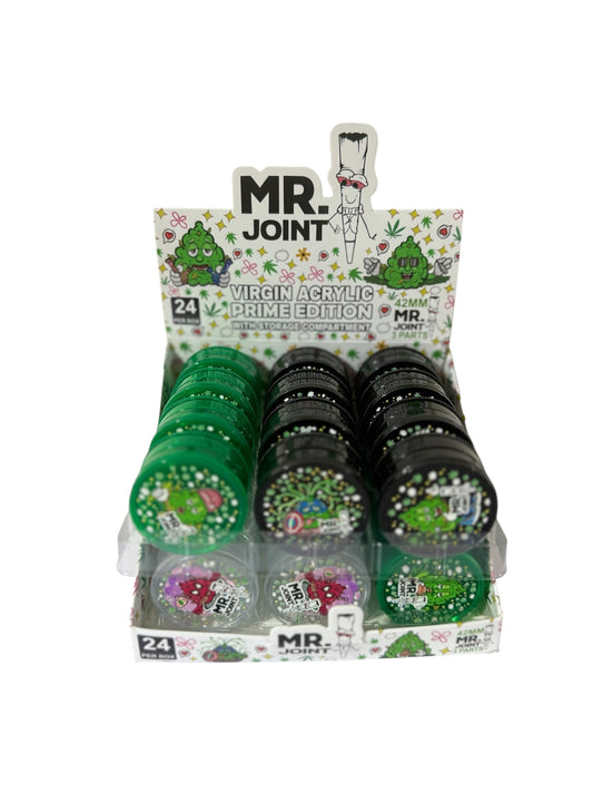 Mr joint 42mm 3parts plastic grinder (24pk)
