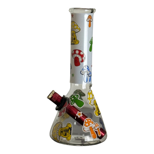 Mushroom Glass Beaker Bong –  15cm
