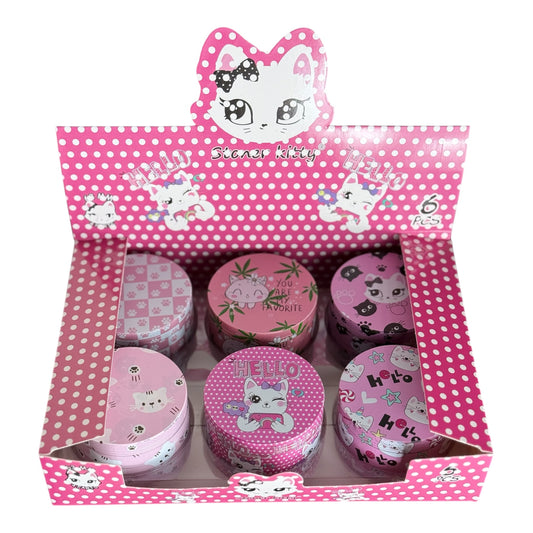 Purple Kitty 4-Piece Metal - Grinder XXL (6pk)
