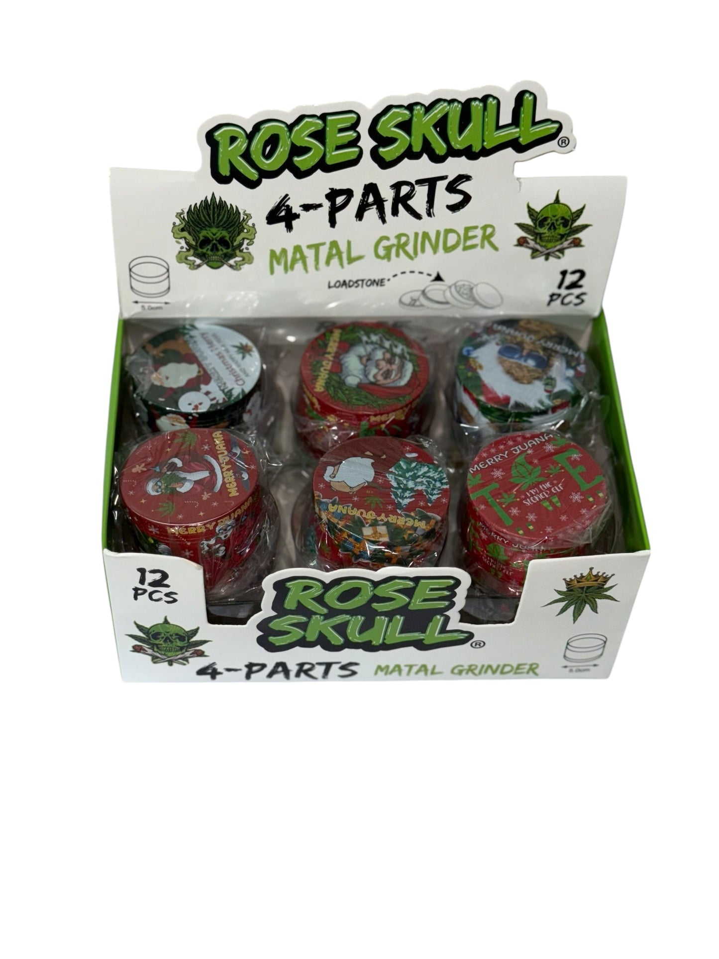Rose skull Christmas merry juana (12pk)