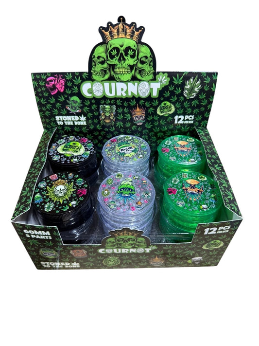 Skull 5-Piece plastic Grinder X 12pk 60mm