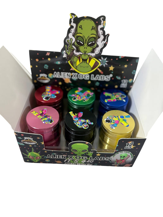 Alien astronauts 50mm 4parts aluminum alloy grinder (12pk)