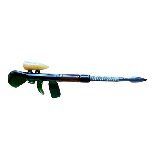 AK-47 Glass Dab Tool – Rifle Design with Metal Tip