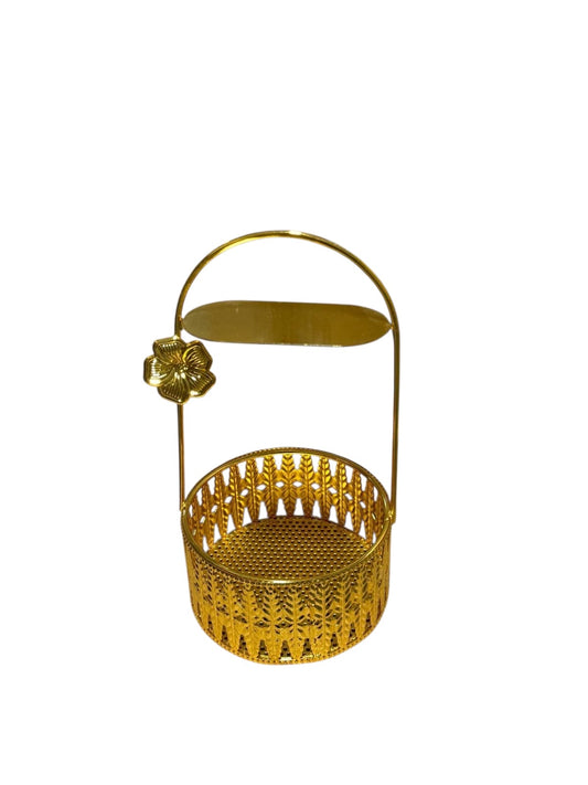 Golden charcoal holder