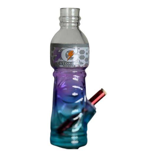 Gatorbeug Gradient Glass Bong with stem – Purple to Blue Fade