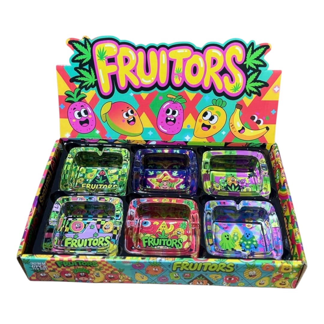 Fruitors glass ashtray 6 pieces 90mm