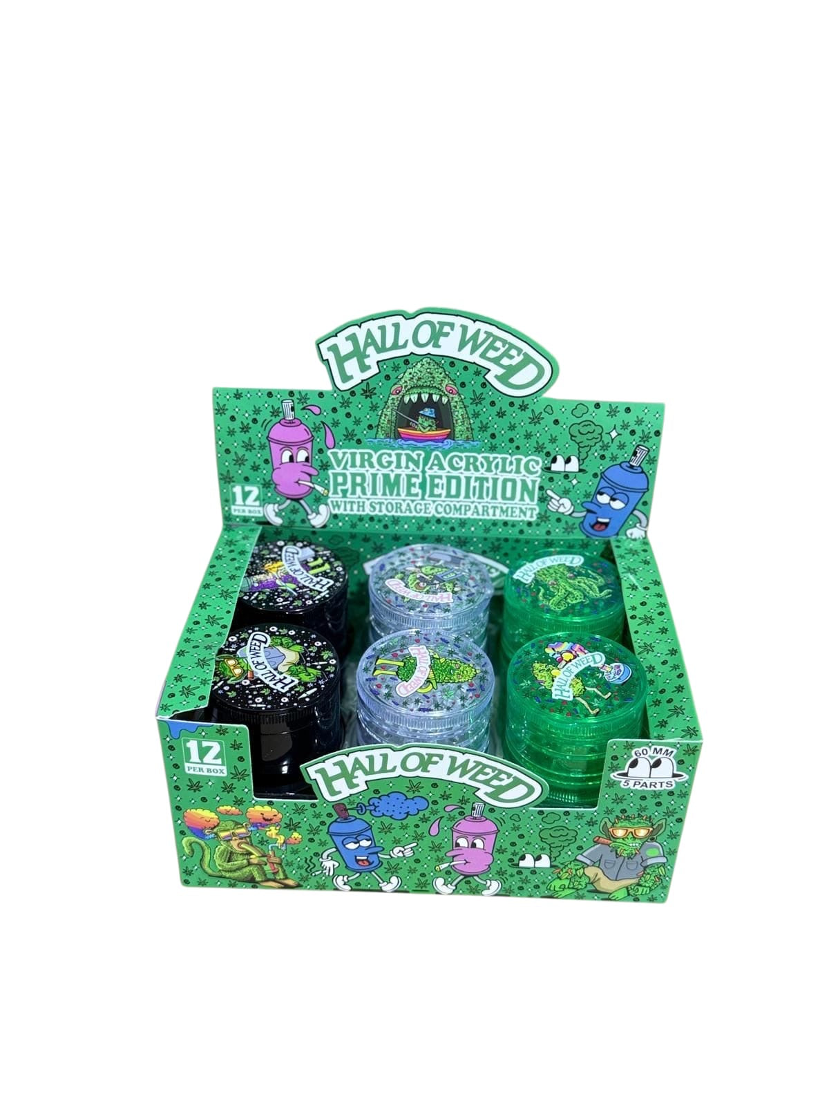 Hall of weed 5 parts plastic grinder 60mm