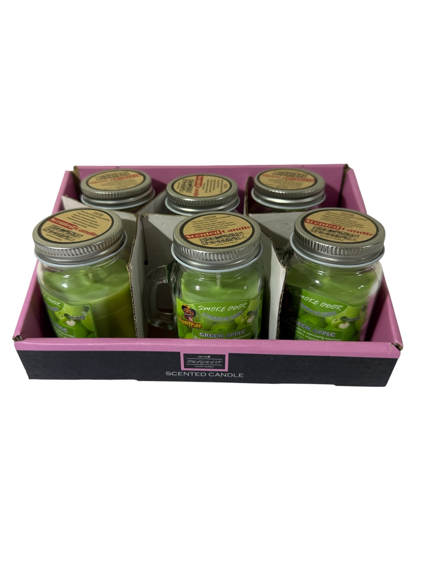 Green apple scented candle