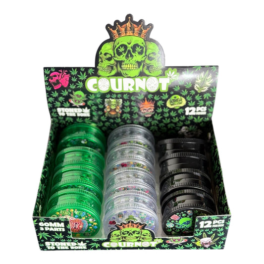 Clear 3-Piece Plastic - Grinder (12pk)
