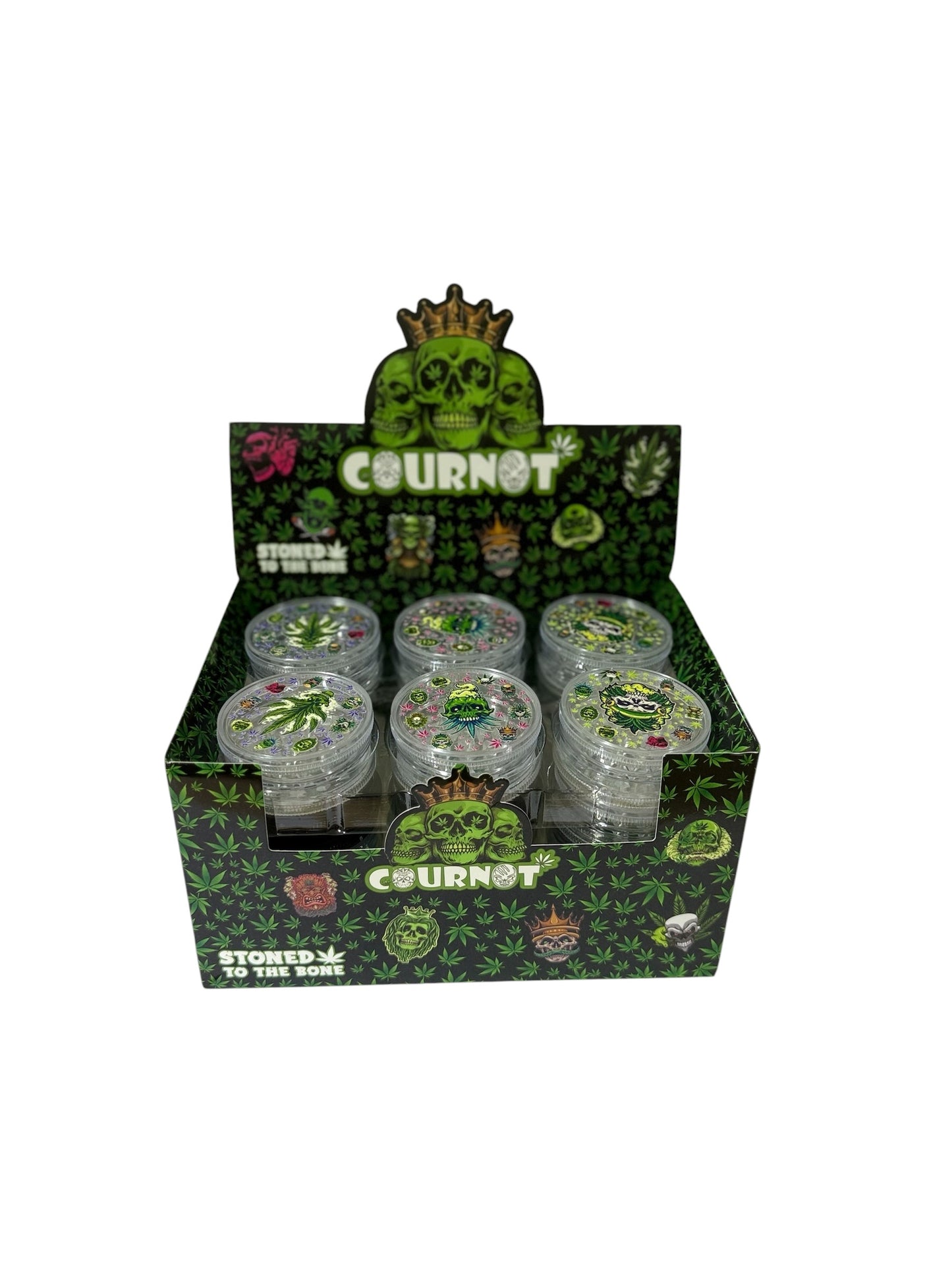 Cournot 60mm 3parts plastic grinder (12pk)