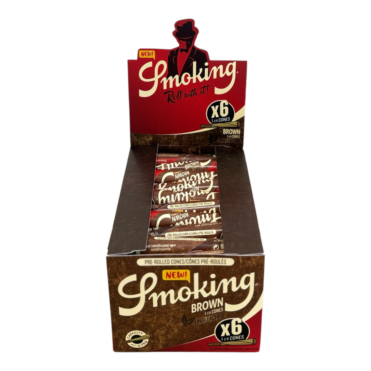 Smoking Brown 1 1/4 cones x6 (50pk)