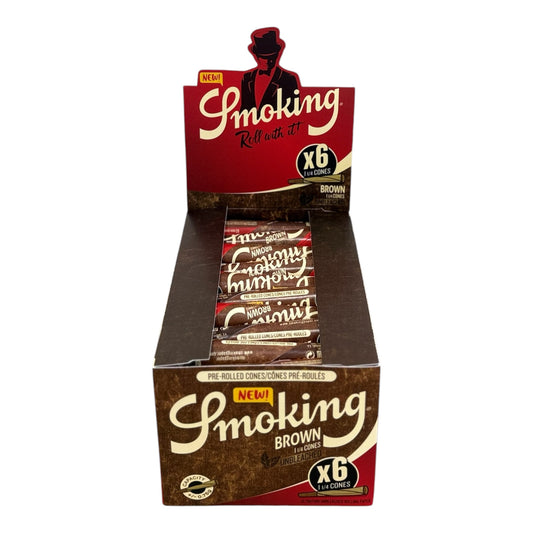 Smoking Brown 1 1/4 cones x6 (50pk)