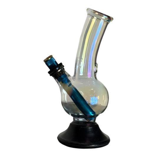 Mini Suction Base Glass Bong - 18cm