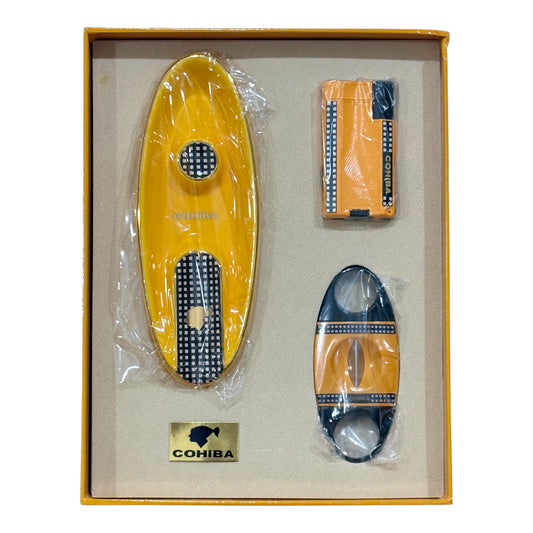Cohiba Ashtray, cigar cutter & lighter