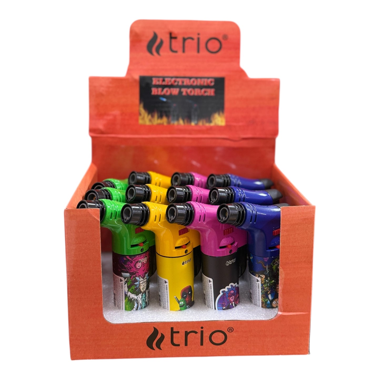 stand up blowtorch mixed r & m design (12pcs)