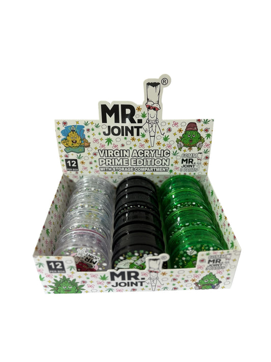 Me joint 60mm 3parts plastic grinder (12pk)