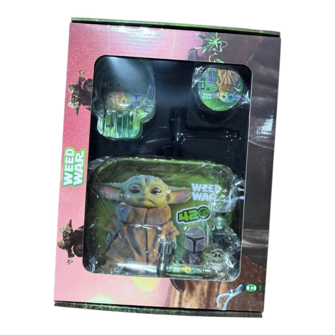 Pipe + grinder + tray + ashtray kit