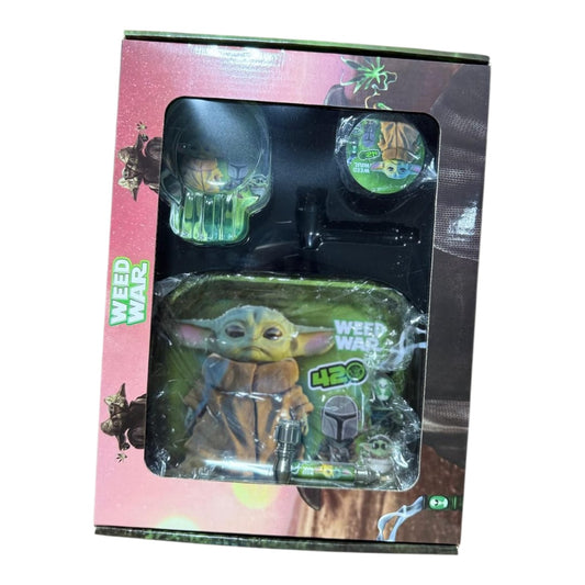 Pipe + grinder + tray + ashtray kit