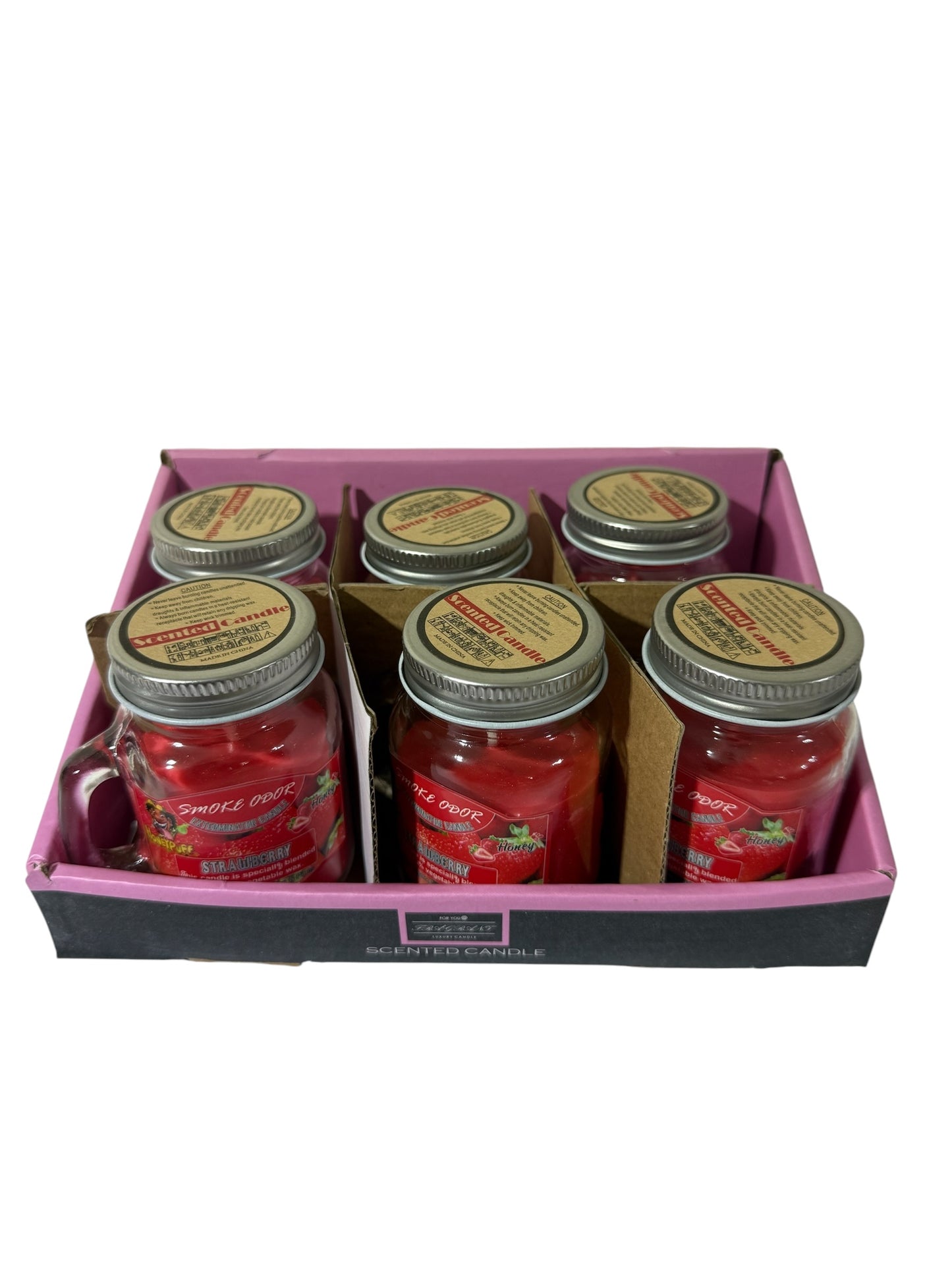 Strawberry scented candle