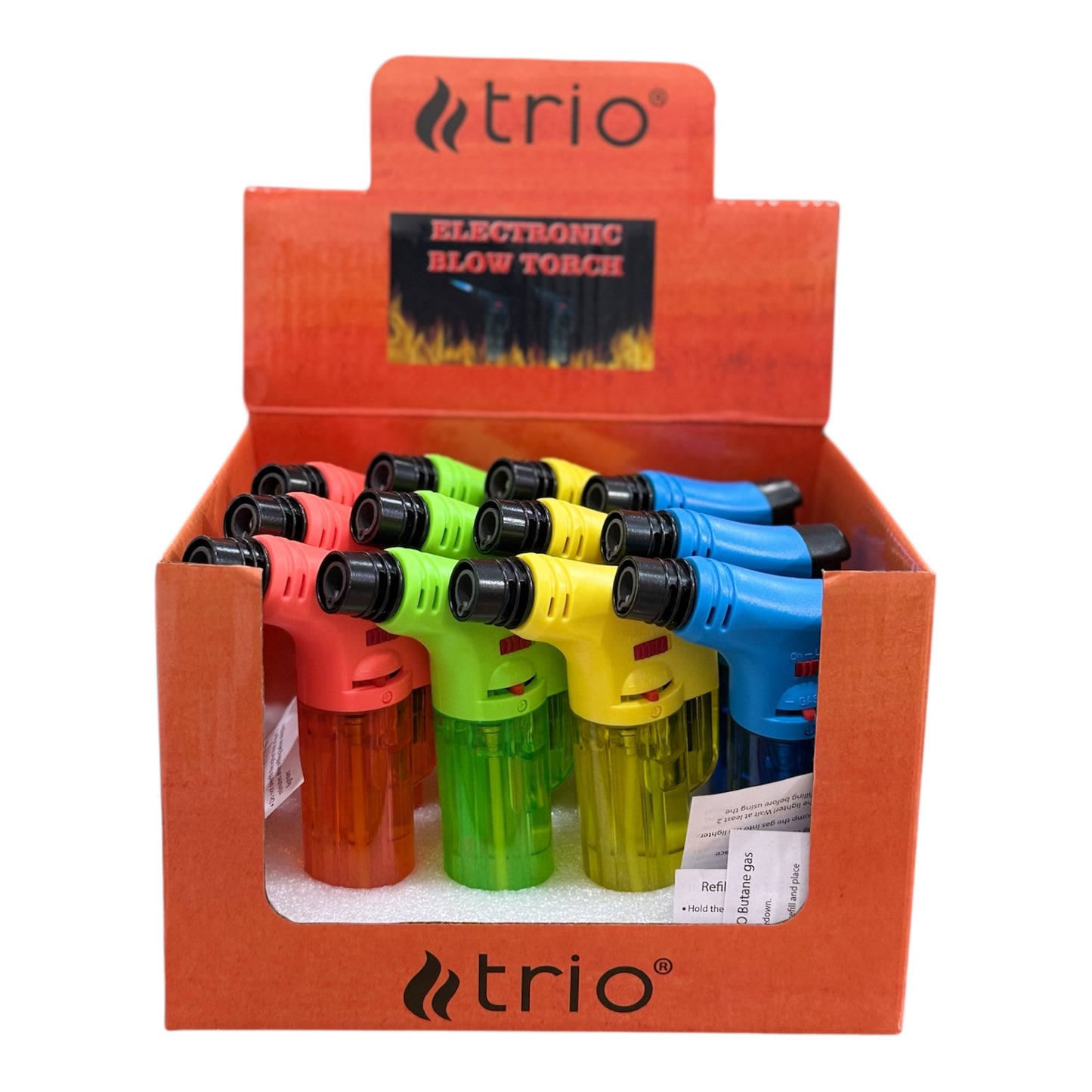 stand up blowtorch transparent (12pc)