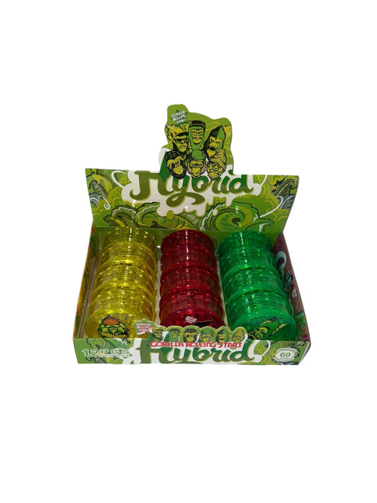Gorilla hybrid 60mm 3parts
plastic grinder (12pk)
