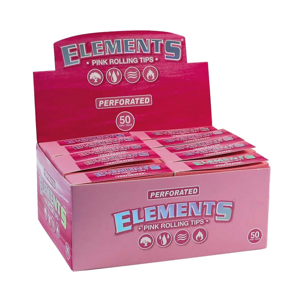 ELEMENTS PINK TIPS PERFORATED, 50 leaves/booklet, 50 box