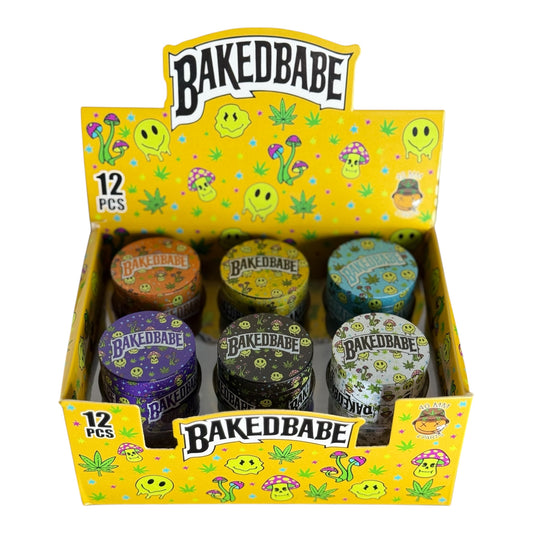 Baked Babe 4-Piece Metal - Grinder (12pk)