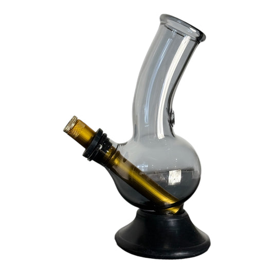 Mini Suction Base Glass Bong - 18cm