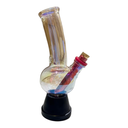 Shiny clear Glass Bong -20cm