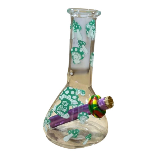 Mushroom beaker Glass Bong - 18cm