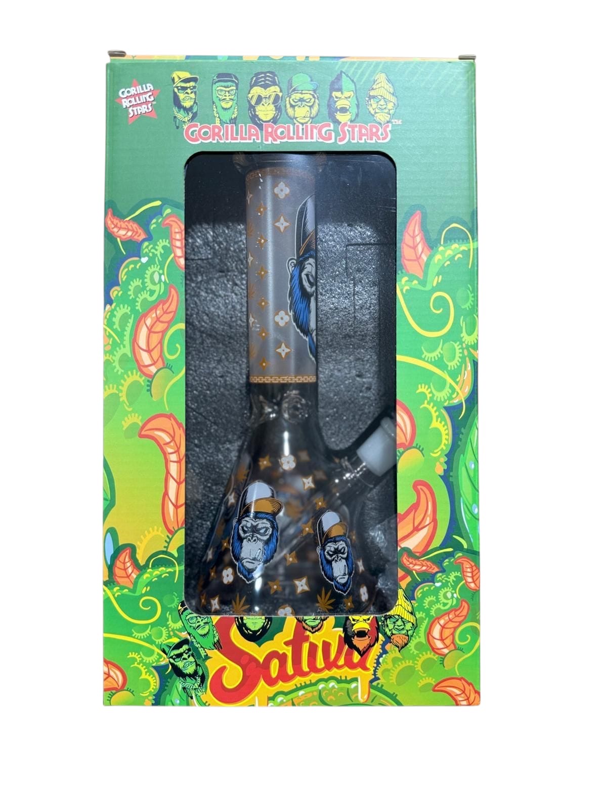 Gorilla sativa beaker boxed Bong