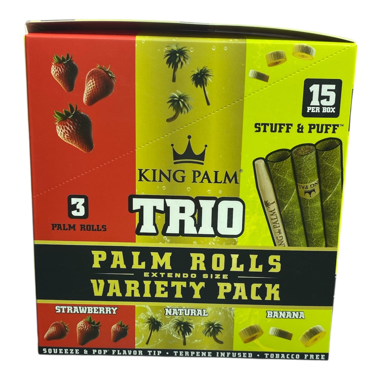 King Palm Trio strawberry, banana, natural