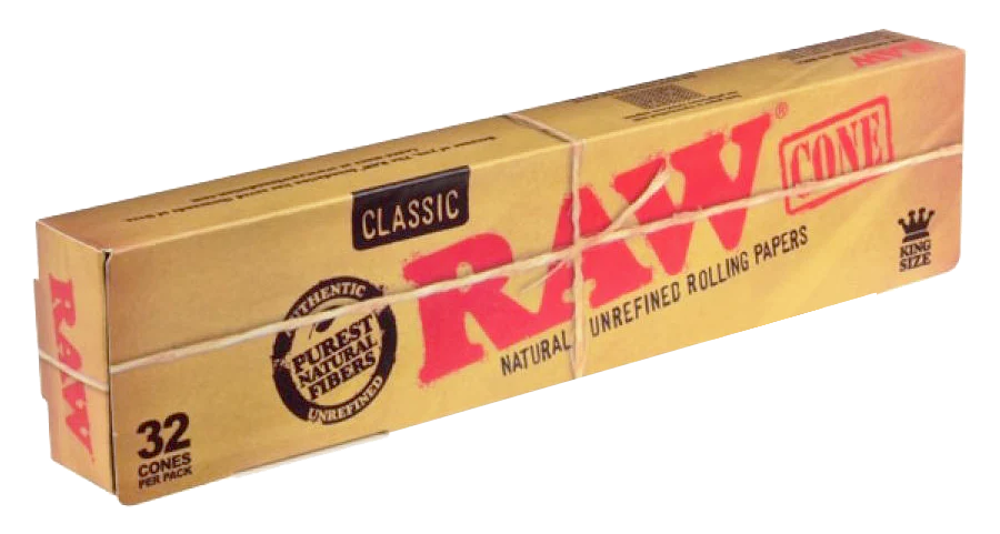 RAW Classic Basic King Size Cone 32pk (20pcs)