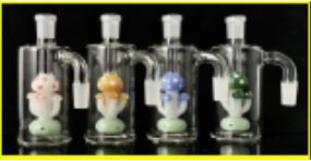 Glass Ash Catcher with Mushroom Percolator