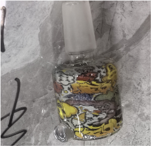 Graffiti Print - Glass Cone Piece