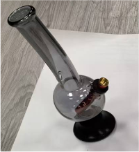 Suction Base Glass Bong - 24cm