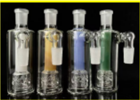 Glass Ash Catcher with Honeycomb Percolator