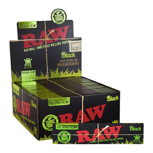 RAW BLACK ORGANIC HEMP KS SLIM Box/50 - 32 leaves