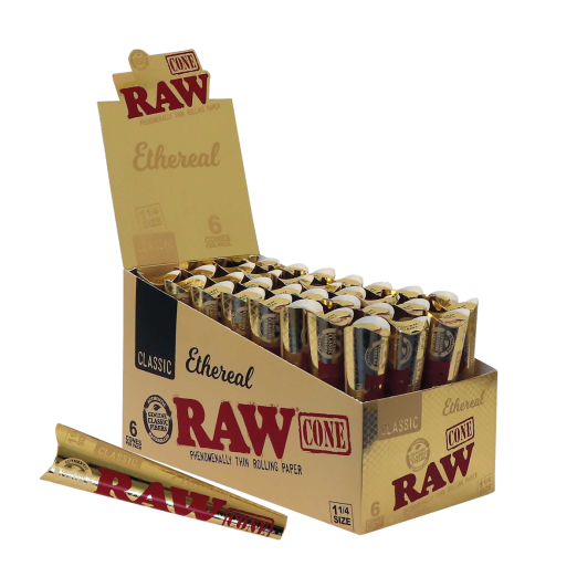 RAW ETHEREAL CONE 6PKS 32/DISPLAY