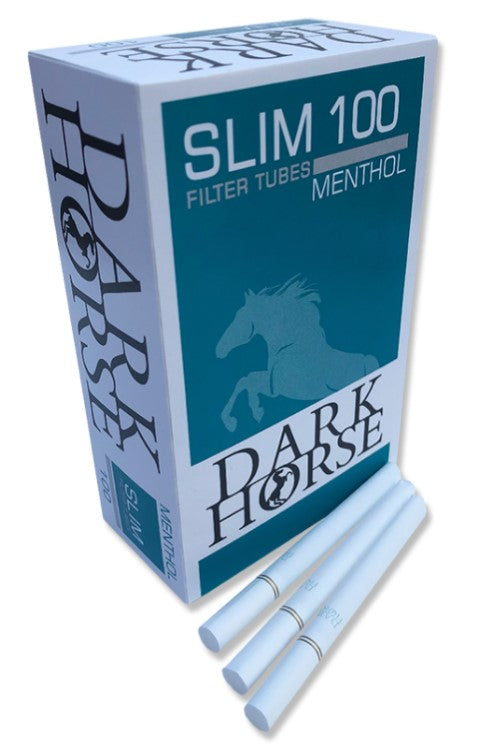 DARK HORSE SLIM MENTHOL TUBES 7MM (100 tubes) - 10pk