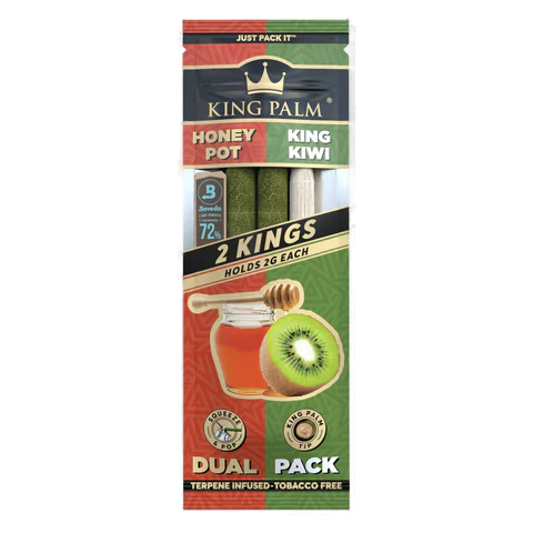 KING PALM Dual Pack Honey/Kiwi King Size - 2pk