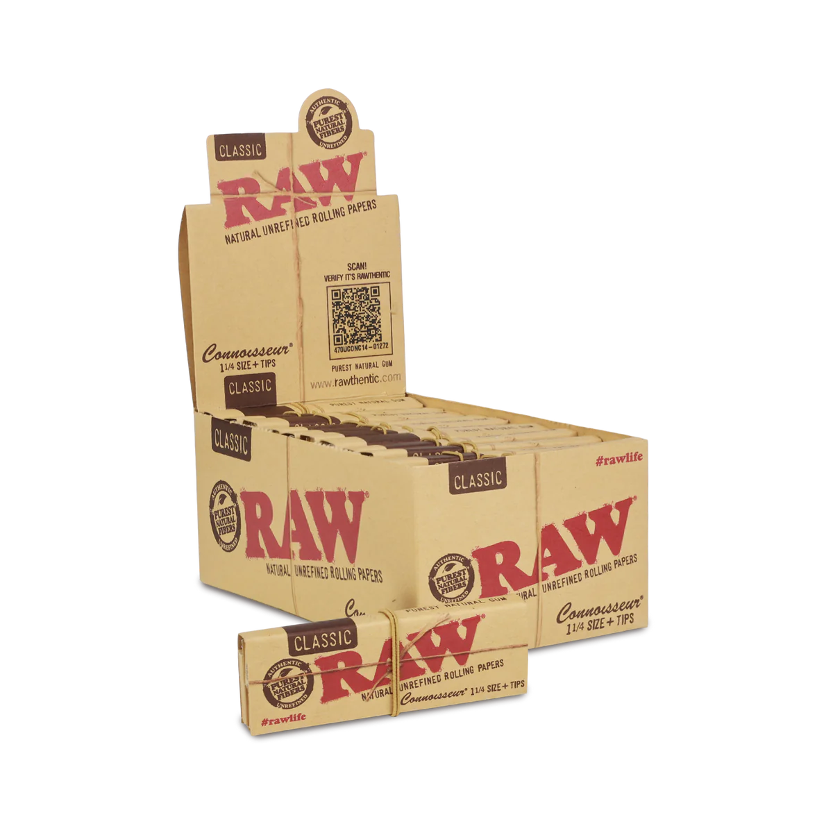 Raw Connoisseur With Tips classic -1¼ Size