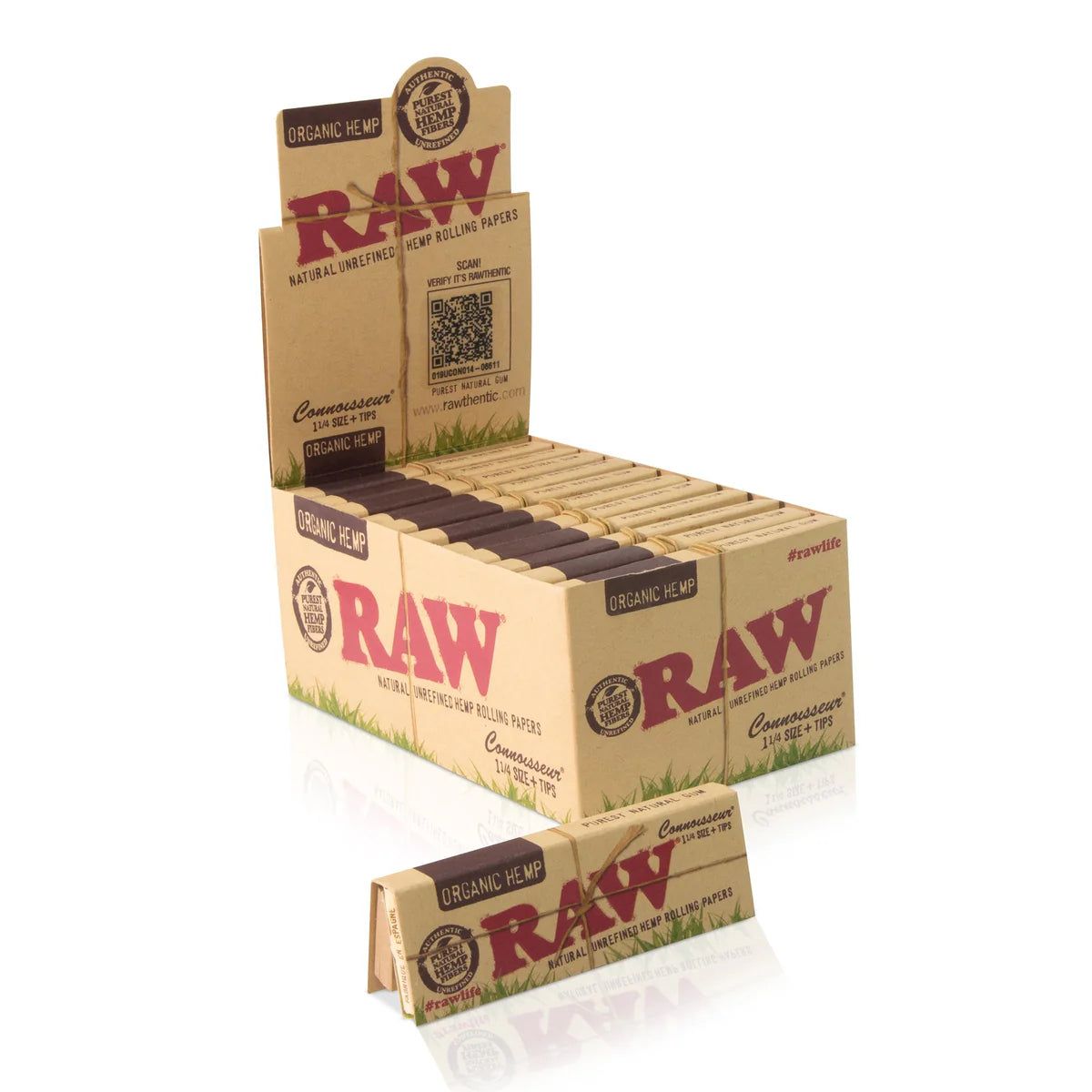 Raw Connoisseur With Tips organic -1¼ Size